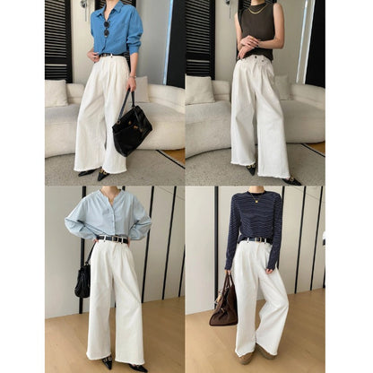 Damen Bluse Lässig Weite Passform Zierknöpfe