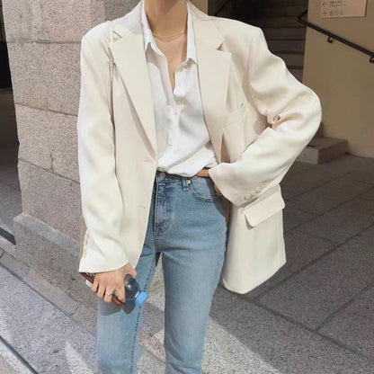 Damen Oversized Blazer Lässiger Schnitt