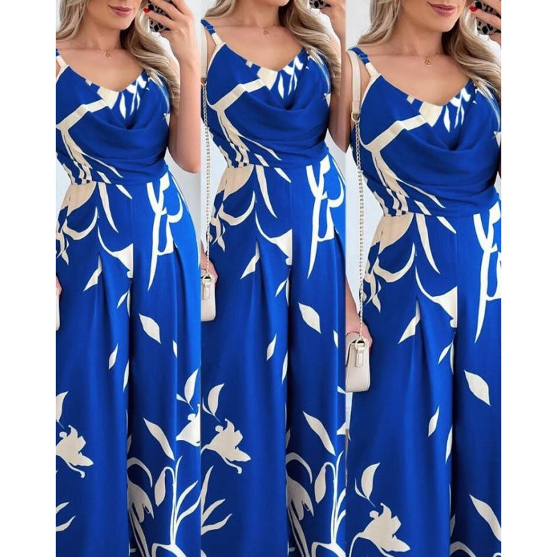 Damen Overall Gefaltetes Oberteil Florales Design
