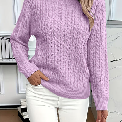 Damen Strickpullover Zopfdesign Norvielle