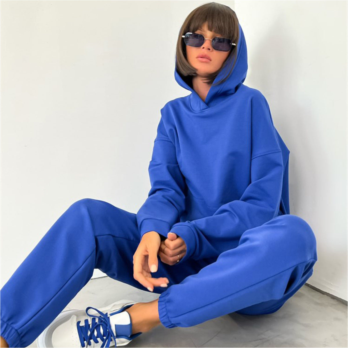 Damen Hoodie Jogginghose Set Elastischer Bund Lässiger Schnitt