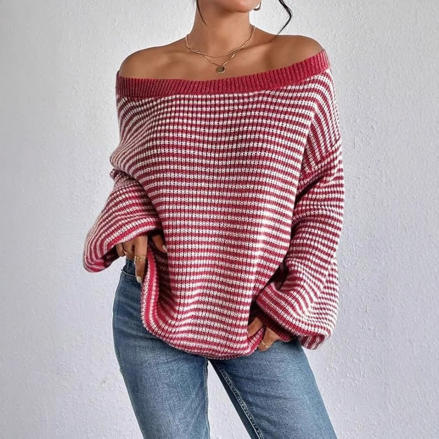 Damen Grobstrickpullover Rundhals Norvielle