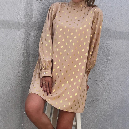 Damen Minikleid Glänzende Akzente Lässiger Schnitt Norvielle