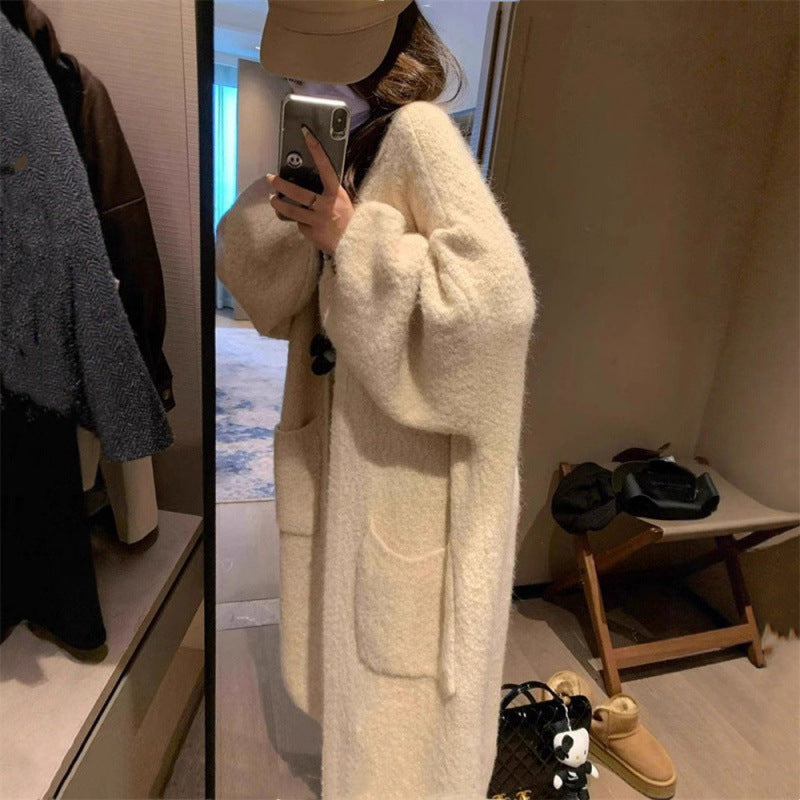 Damen Strickjacke Große Taschen Weiter Schnitt Norvielle