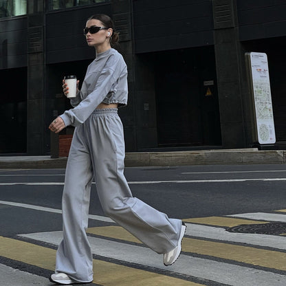 Damen Crop- Set mit weiter Hose Norvielle