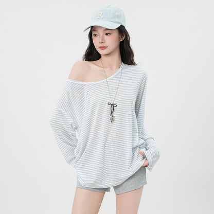 Damen Langarmshirt Asymmetrisch Norvielle - Norvielle