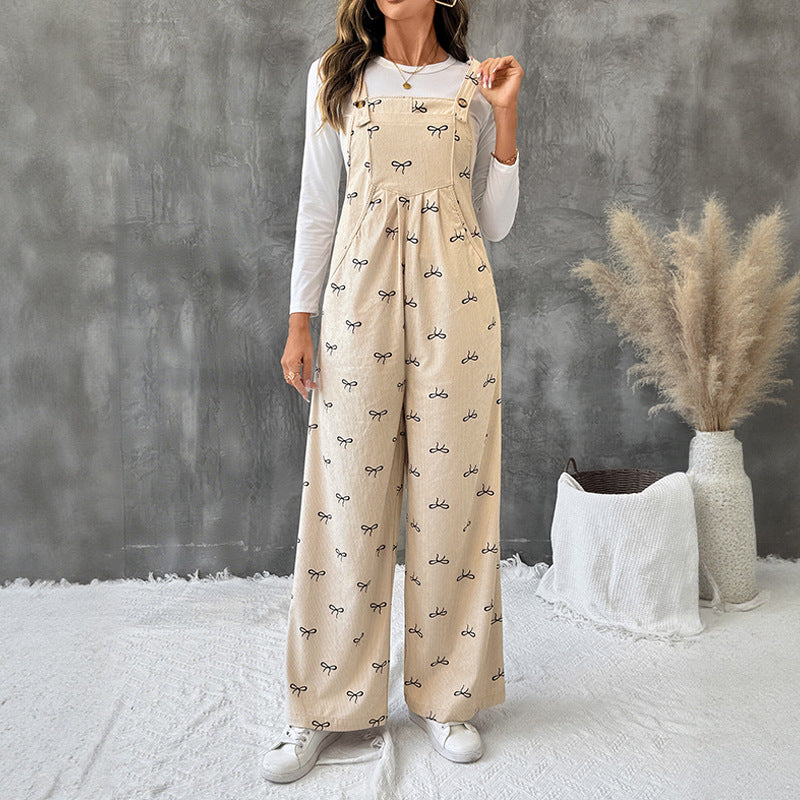 Damen Latzhose Floralmuster Baumwolle Bequem - Norvielle