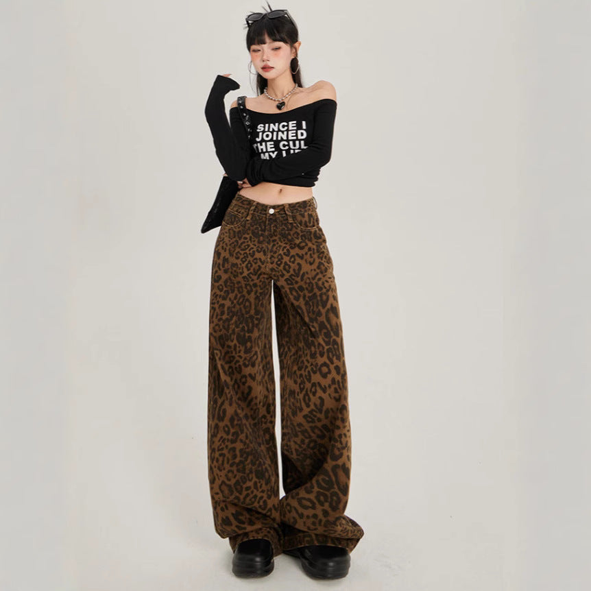 Damen Leoparden-Hosen Weite Norvielle - Norvielle