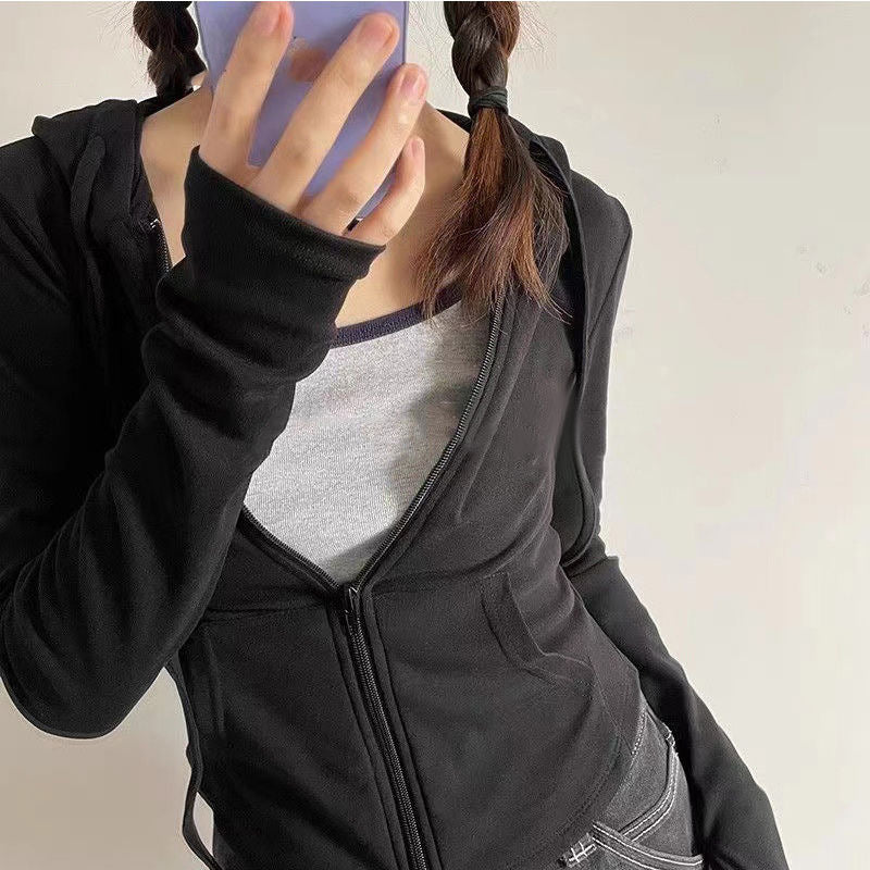 Damen Sportjacke Kapuzenjacke Reißverschluss Gemütlich