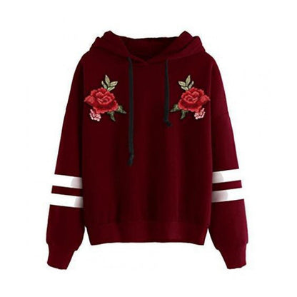 Damen Sweatshirt Rosenstickerei Norvielle