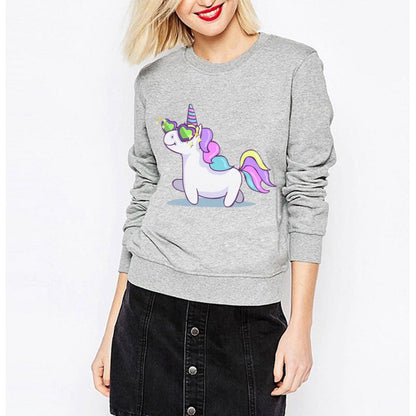 Damen Sweatshirt Einhorn-Design Lockeres Norvielle