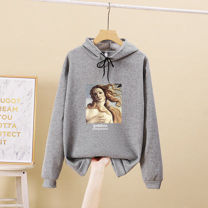 Damen Kapuzenpullover künstlerischer Druck Norvielle