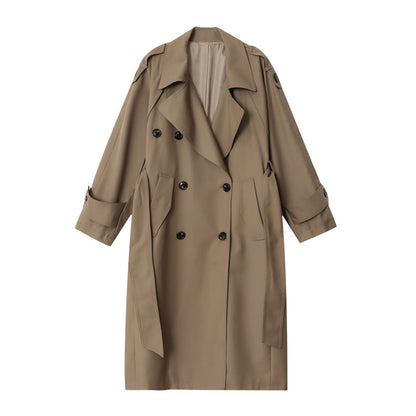Damen Trenchcoat mit Struktur-Revers und Seitentaschen Norvielle
