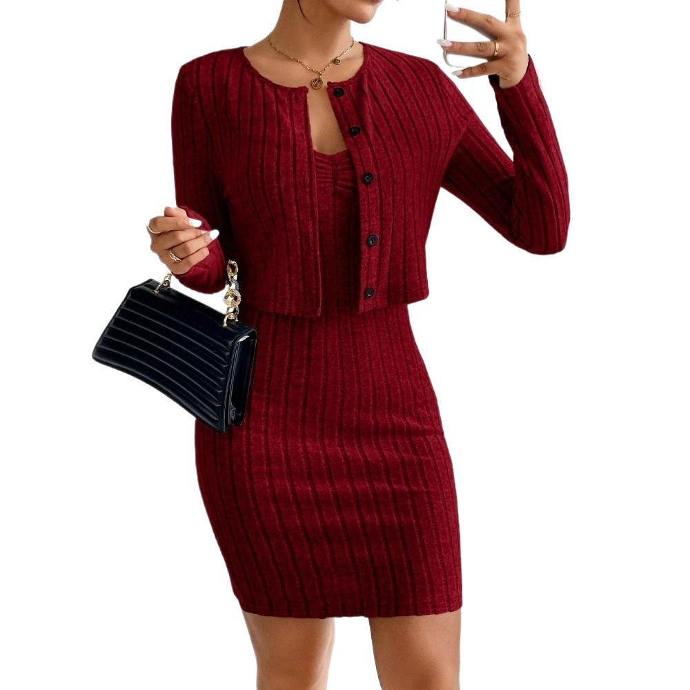 Damen Strickkleid mit Bolero Norvielle