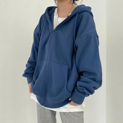 Damen Oversized Hoodie Mit Reißverschluss Norvielle