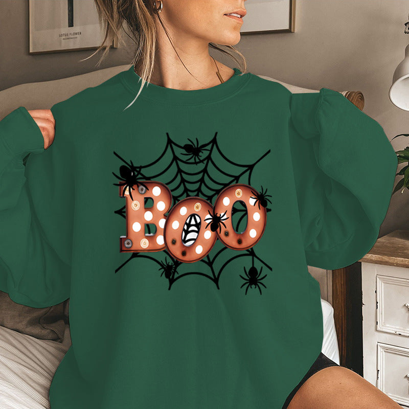 Damen Sweatshirt Halloween Spinnennetzdesign Norvielle