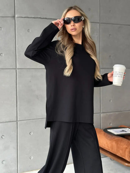 Damen Sweatanzug Weites Design Modisches Detail