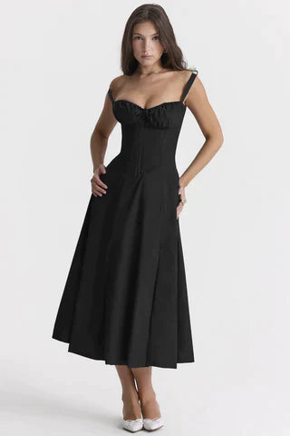 es Damen Midikleid A-Linie mit Trägern