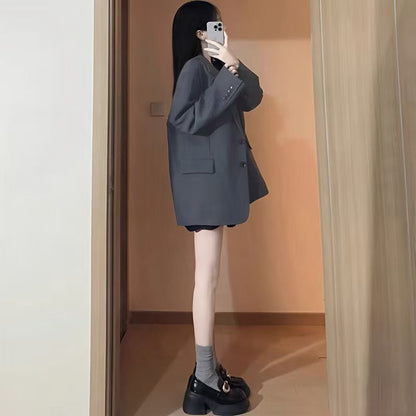 Damen Oversized Blazer mit Taschen