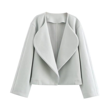 Damen Kurzjacke Stehkragen Modern Norvielle