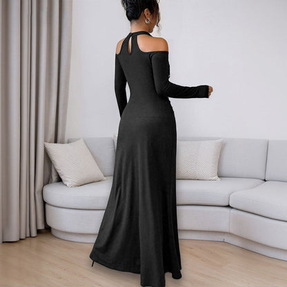 Damen Abendkleid Figurbetont Schulterfrei Floral Norvielle