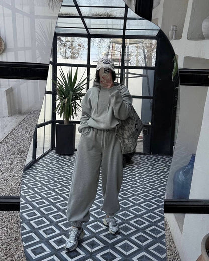 Damen Oversized Sweatanzug mit Kapuze und Bündchen Norvielle