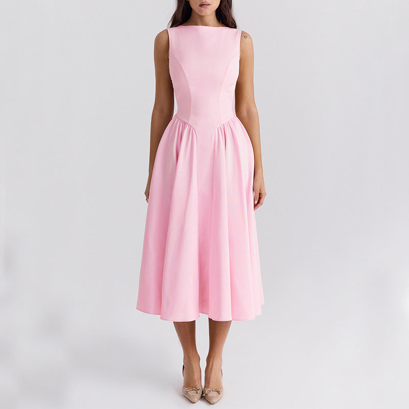 Damen Elegantes Midi-Kleid Ausgefallener Schnitt Norvielle - Norvielle