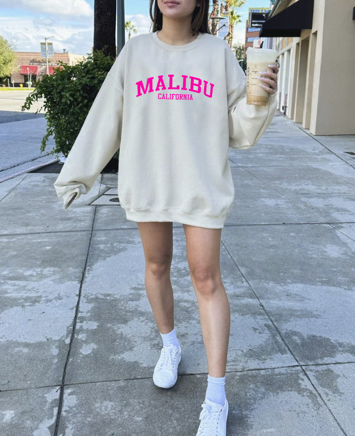 Damen Sweatshirt Weiches Material Norvielle California-Logo