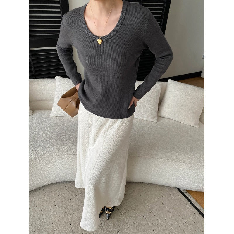 Damen Feinstrickpullover V-Ausschnitt Länge Langärmelig Norvielle