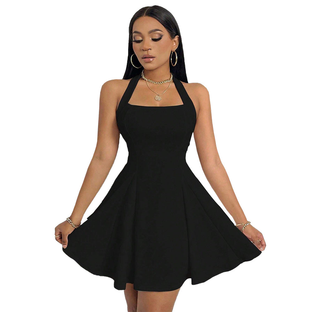 Damen Abendkleid A-Linie Tiefes Dekolleté Schwingender Saum