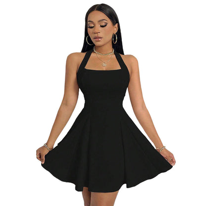 Damen Abendkleid A-Linie Tiefes Dekolleté Schwingender Saum