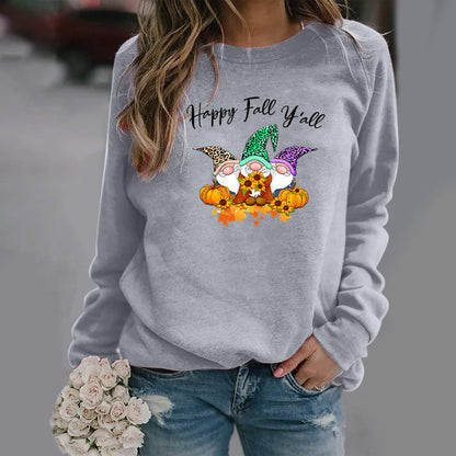 Damen Sweatshirt Herbstmotiv Gemütlicher Schnitt Norvielle