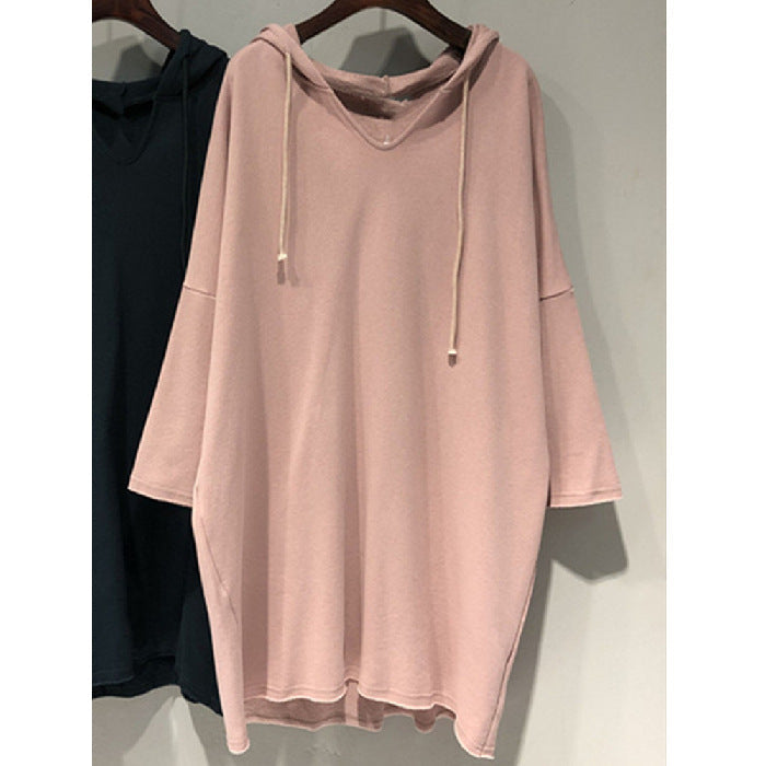 Damen Hoodie-Kleid Großzügig Kapuze Norvielle