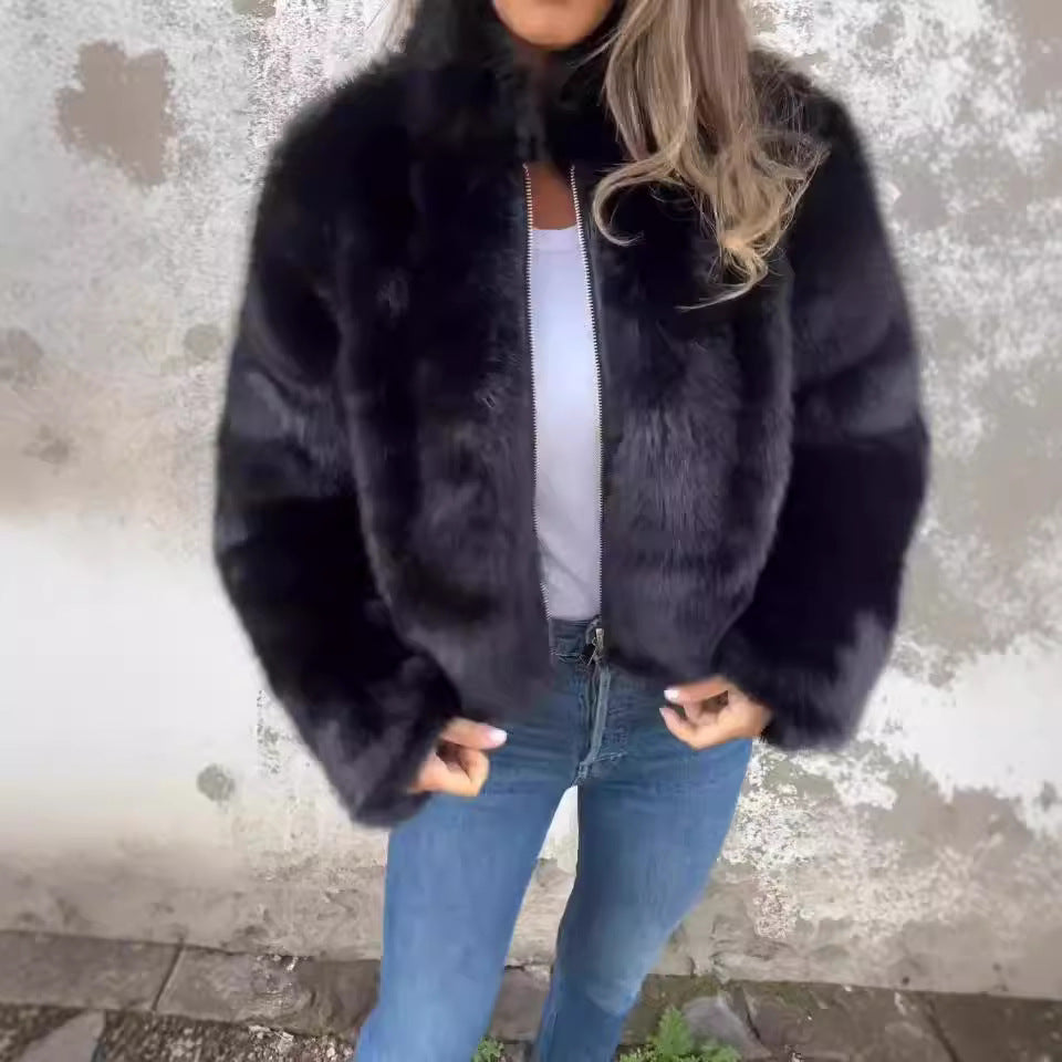 Damen Fleecejacke Hochkragen Kuschelig Norvielle - Norvielle