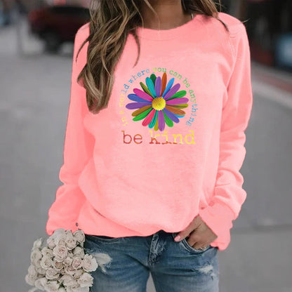 Damen Sweatshirt Bunt Blumen-Design Weich Norvielle