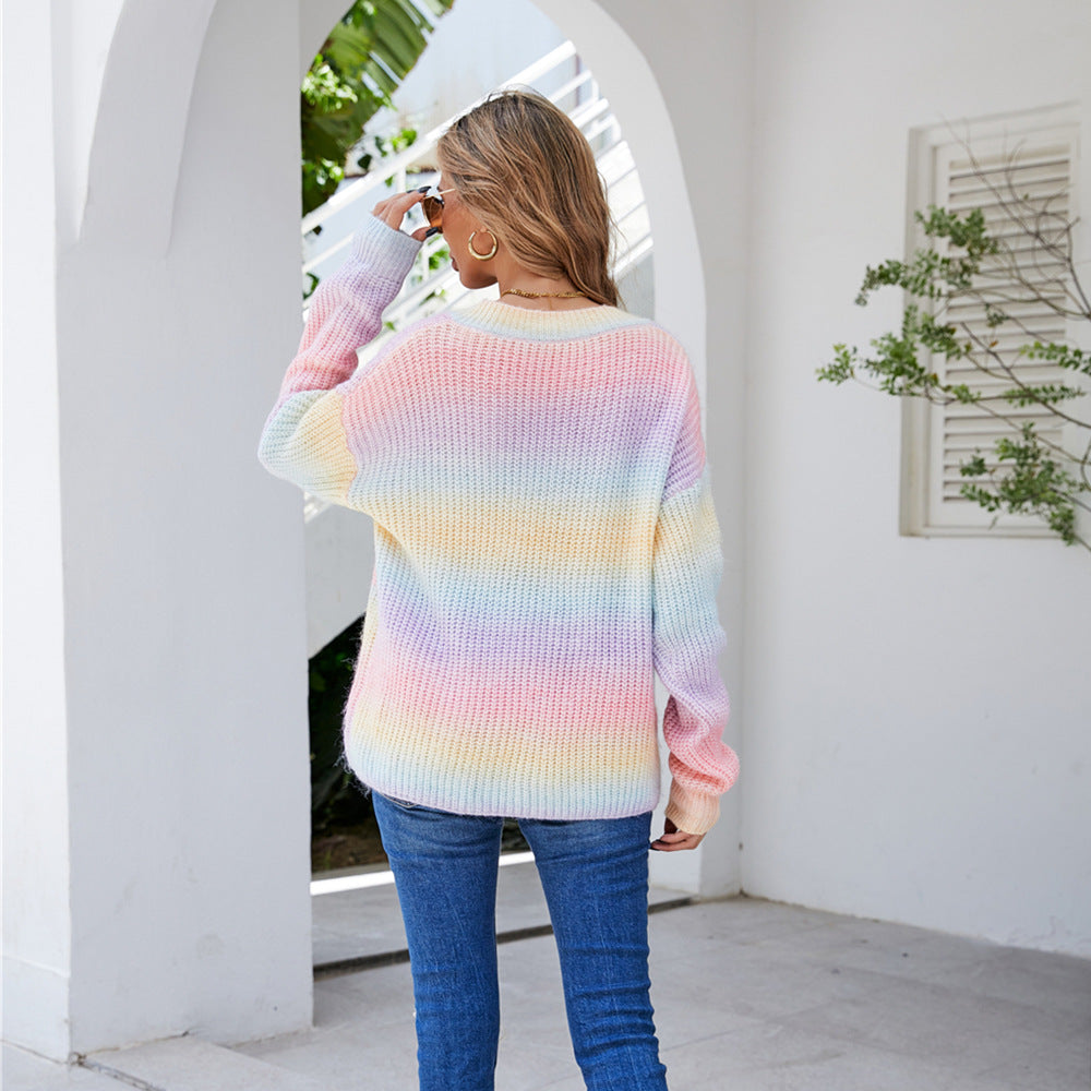Damen Pullover V-Ausschnitt Strick Norvielle