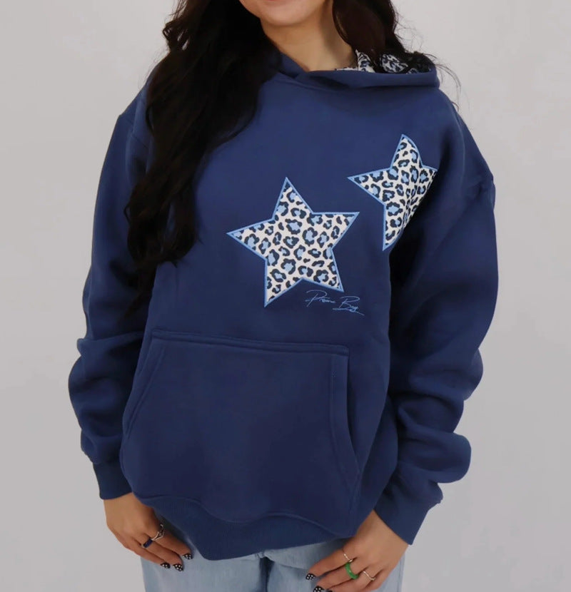 Damen Kapuzenpullover Tiermuster