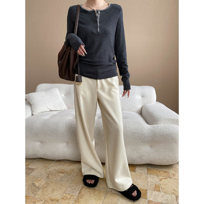 Damen Langarm-Shirt Weiches Material Norvielle