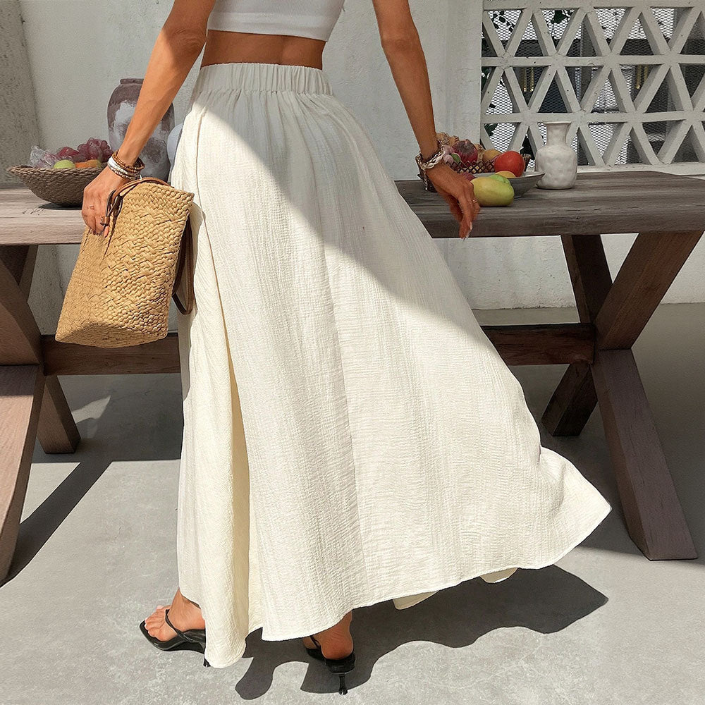 Damen Maxi-Rock Eleganter Schnitt Verstellbarer Taillenzug Norvielle