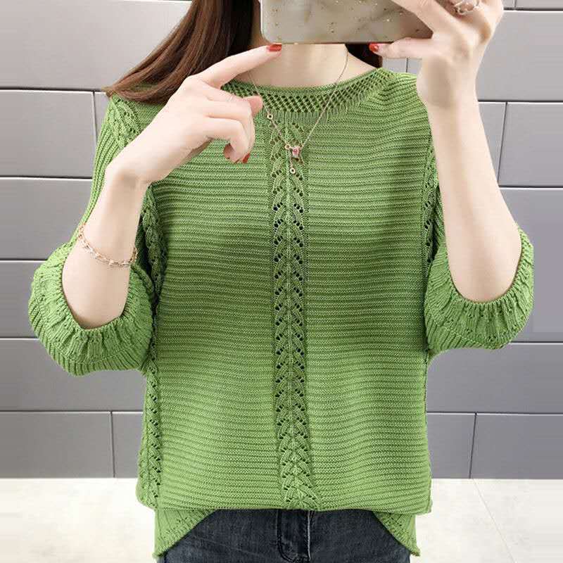 Damen Strickpullover Lässig Filigran Norvielle