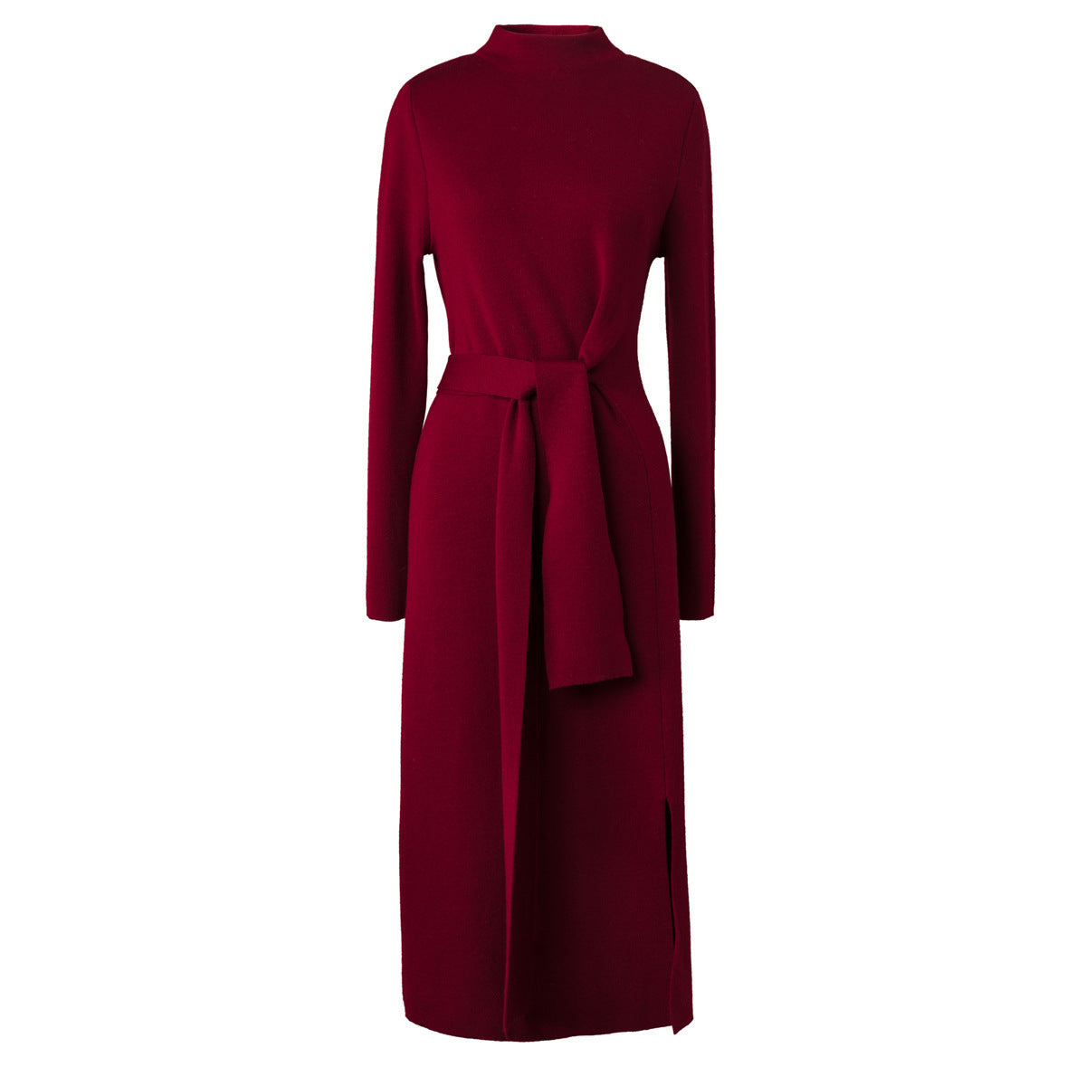 Damen Wickelkleid mit V-Ausschnitt und Seitenschlitz Norvielle