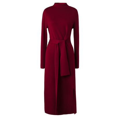Damen Wickelkleid mit V-Ausschnitt und Seitenschlitz Norvielle