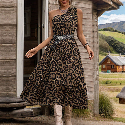 Damen Maxikleid Asymmetrischer Träger Elegante Raffung Norvielle