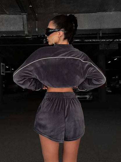 Damen Loungewear-Set mit Shorts und Oversized-Oberteil Norvielle