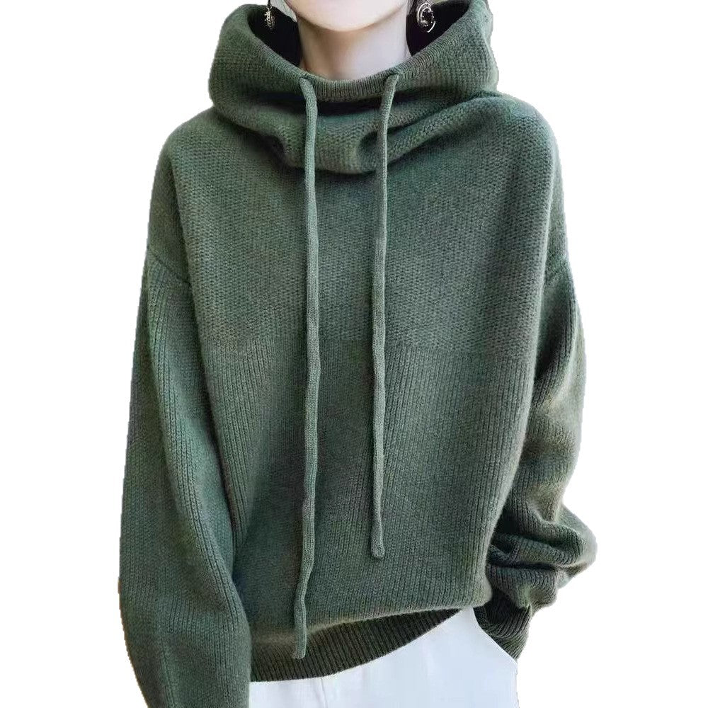 Damen Oversized Pullover Hochkragen Lässig Norvielle