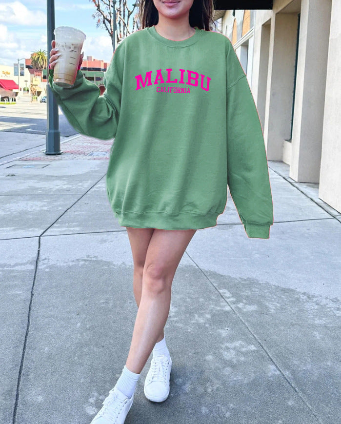 Damen Sweatshirt Weiches Material Norvielle California-Logo