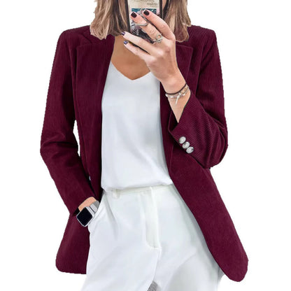 Damen Blazer Streifen Slim Fit Norvielle