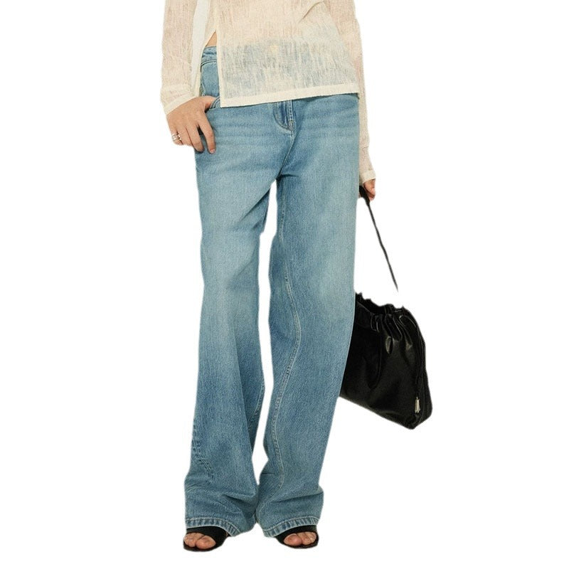 Damen High-Waist Bootcut-Jeans aus Denim