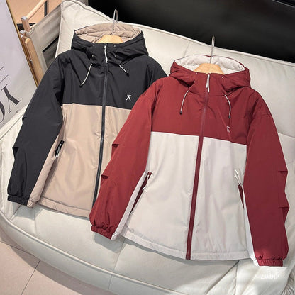 Damen Wetterfeste Übergangsjacke mit verstellbarem Kapuzenkragen - Norvielle