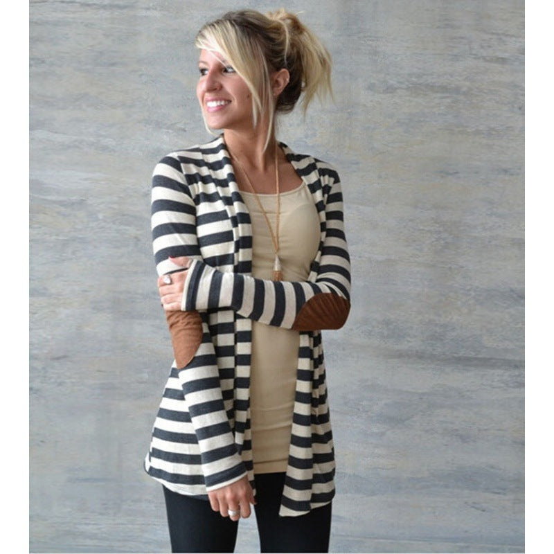 Damen Strickjacke mit Ellbogen-Patches Norvielle